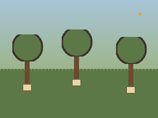 Forêt des Variables en Python : arbres verts, boîtes claires.