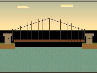 Pont des Conditions en C : teinte brune, ambiance rustique.